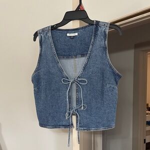 Denim Tie Vest - American Eagle